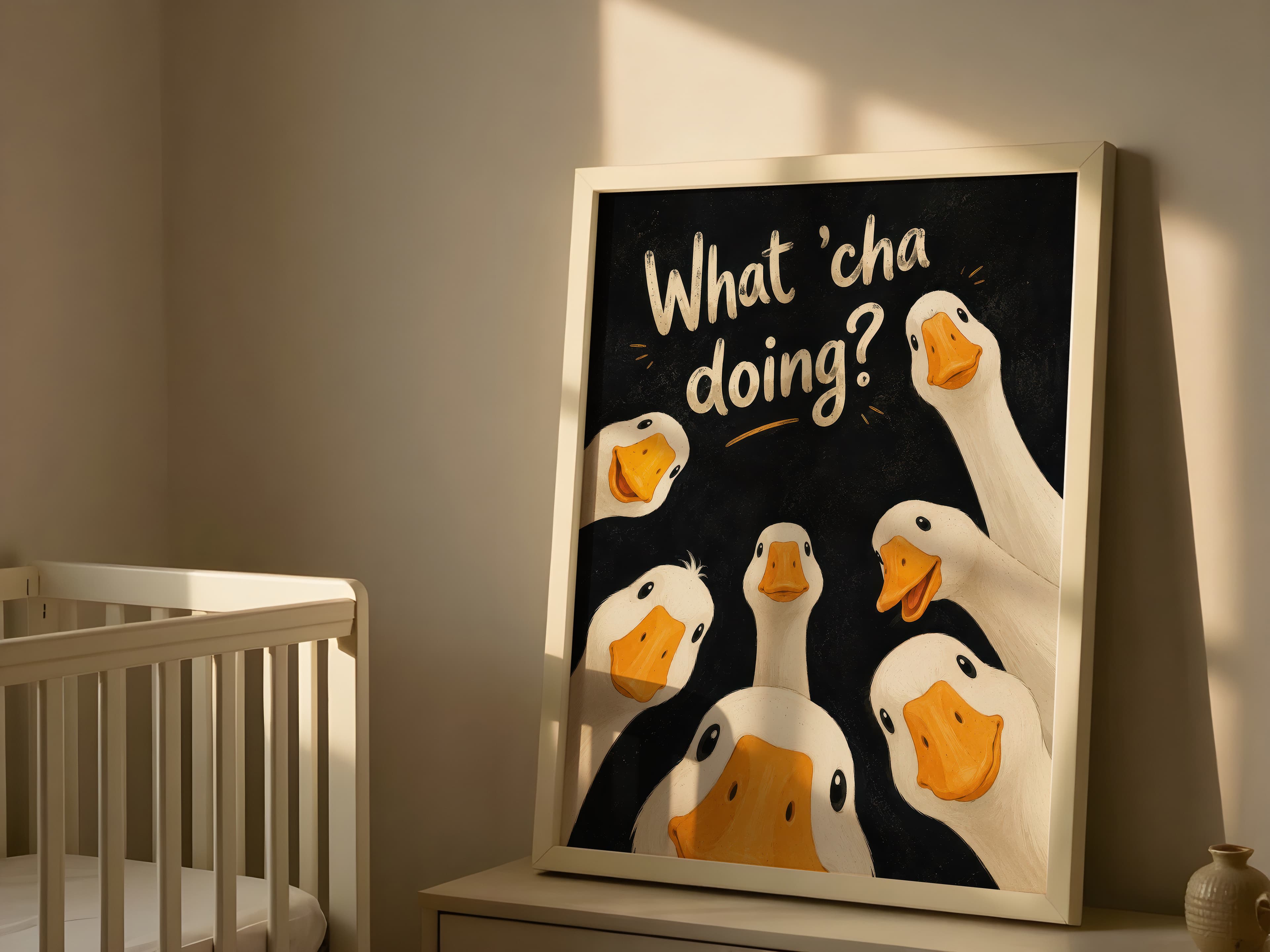 Goose in Toilet Print