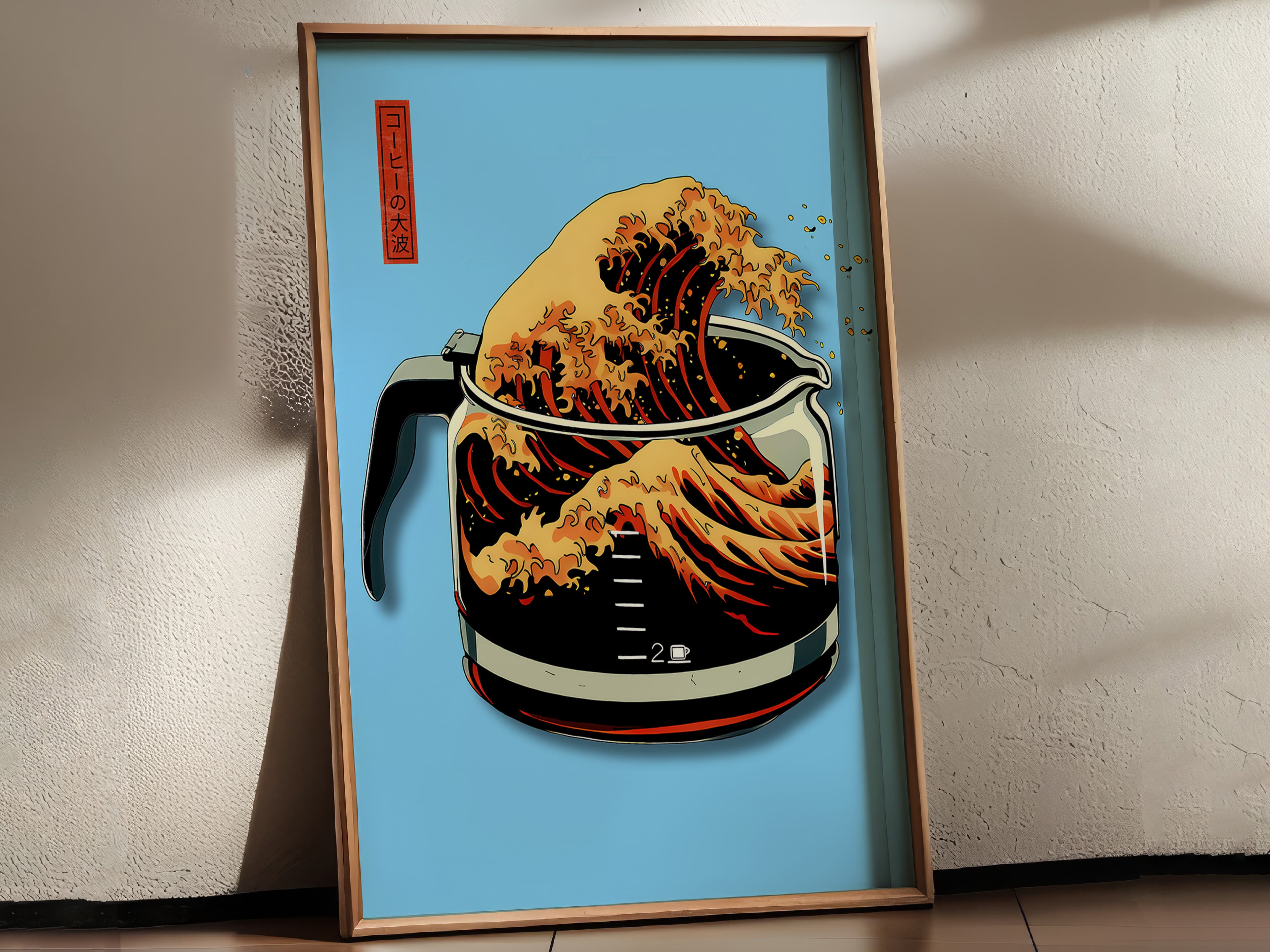Japanese Wave Coffee Print